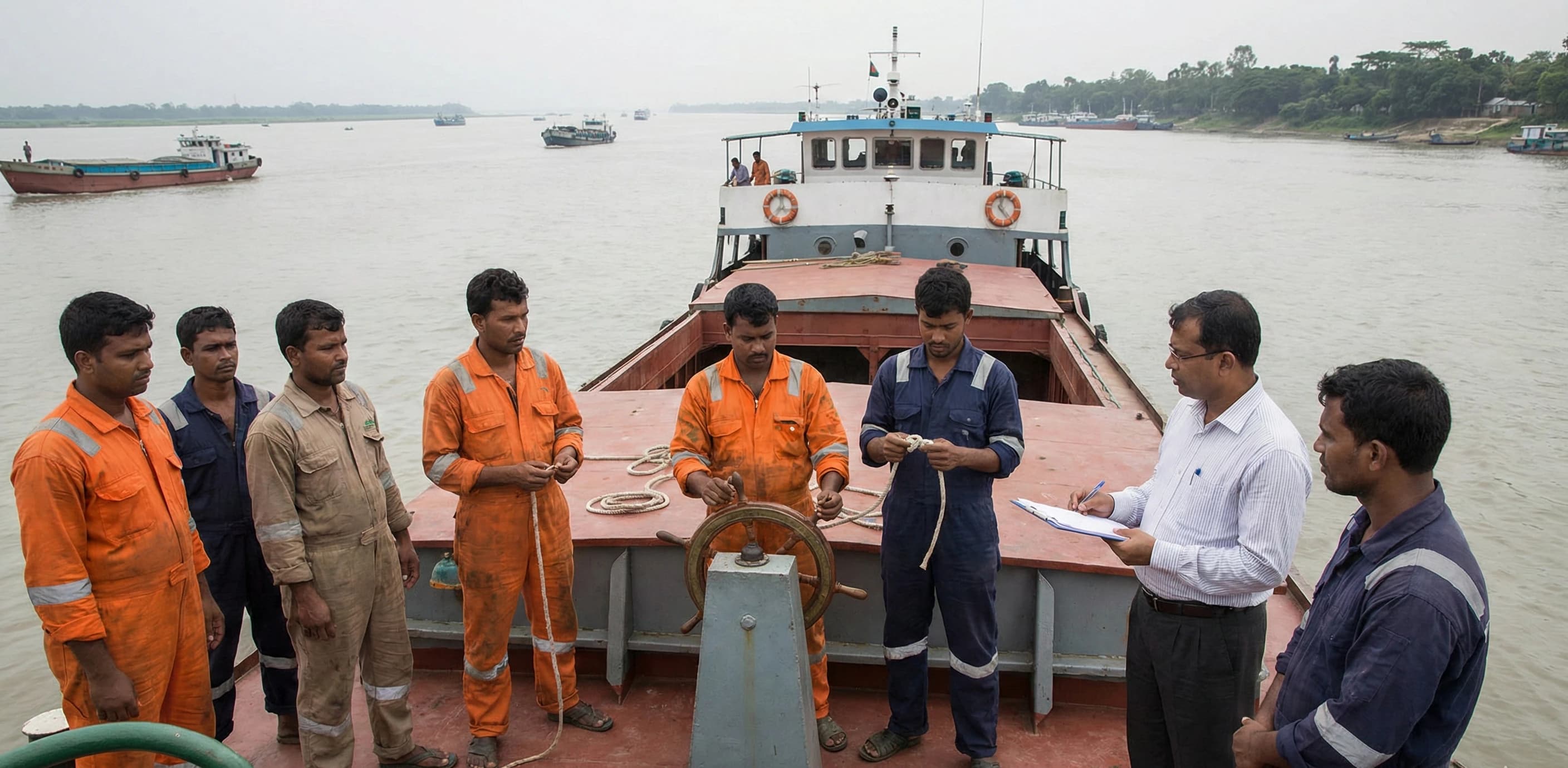 অভ্যন্তরীণ নৌযানে কর্মরত নাবিকদের পরীক্ষা গ্রহণ ও যোগ্যতা সনদ প্রদান (Crew Competency Certificate)